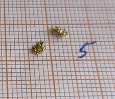 Alaska Gold Nuggets, Gold Nuggets, Naturgold aus Alaska, 2 Stück