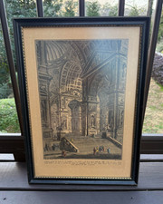 Acquaforte settecentesca di una Galleria Architettonica di Giovanni Battista Piranesi