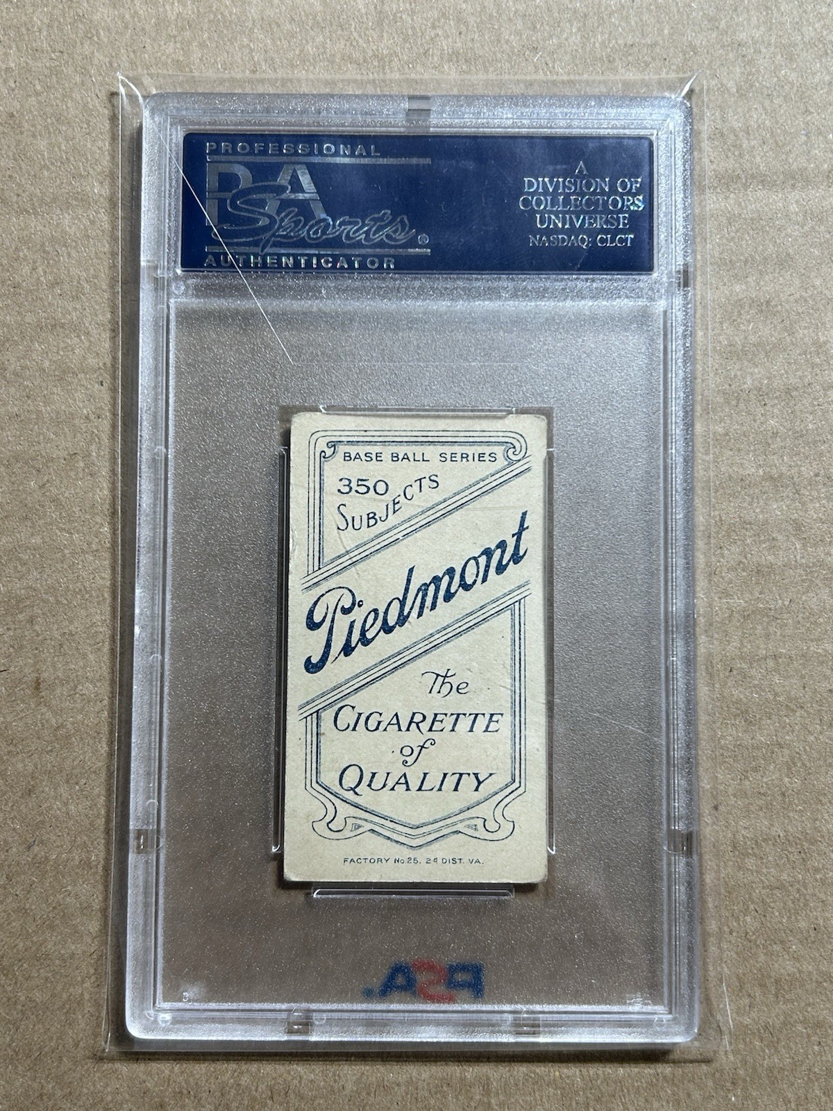 1909-11 T206 BILL ABSTEIN PIEDMONT 350 PSA 4 VG-EX view 2