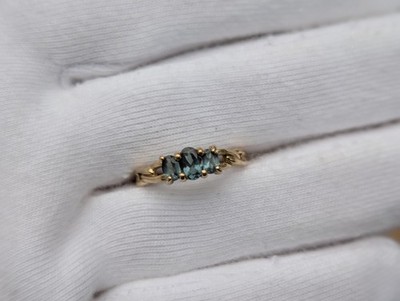 Ring 9 kt Gelbgold natürlicher Alexandrit GTV Größe O-P