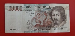 100000 LIRE CARAVAGGIO OTTIMO STATO DI CONSERVAZIONE