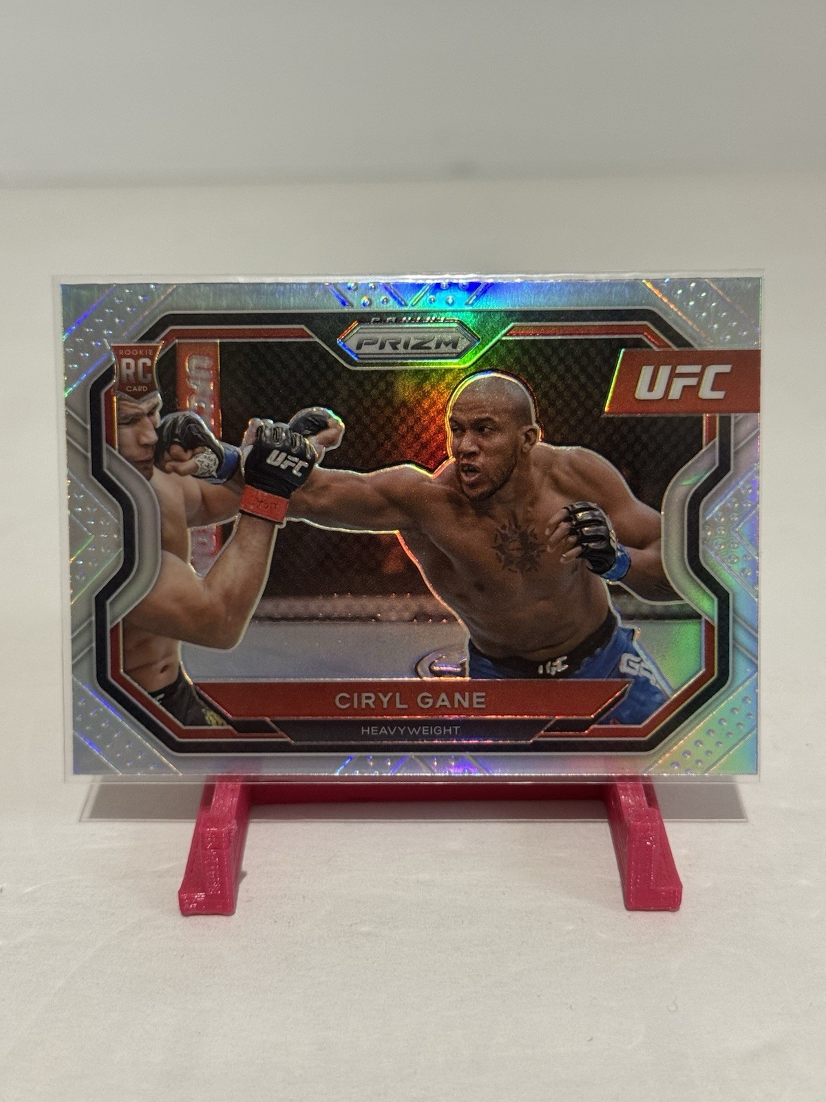 2021 Panini Prizm UFC #184 Ciryl Gane RC Silver Refractor