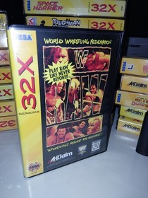 WWF RAW Sega 32x  CIB With MANUAL Authentic Tested And Working