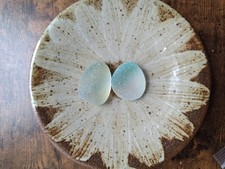 Beautiful rare color sea glass 2pcs, surf tumbled, weathered, beach glass, 70