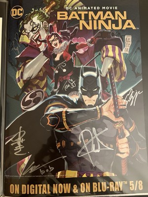BATMAN NINJA Signed Cast Poster