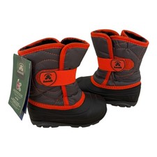 Kamik Snowbug 3 Fleece Lined Winter Snow Boots Orange Grey Toddler Size 8 NEW