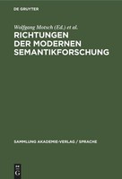 Richtungen Der Modernen Semantikforschung Dieter Viehweger