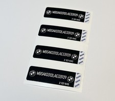Bmw Vin Id Label Replacement Stickers Car Identification Decals Set Of 4