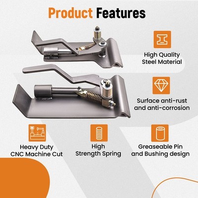 Pair Universal Weld-On Skid Steer Quick Attach Conversion Adapter