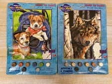 2 Dimensions Paint Works Paint By Number Wolf Among Birches  Back Pack Buddies