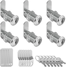 Cabinet Locks with Keys, 1-1/2" Long Cam Lock Keyed Alike, Secure Files Drawers