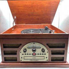 VTG Crosley CR66D Rochester 5-in-1 Turntable CD Cassette Radio Bluetooth Walnut