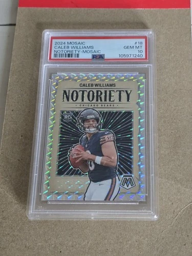 2024 Mosaic Caleb Williams Notoriety Mosaic RC # 18 PSA 10 Gem Mint Rookie