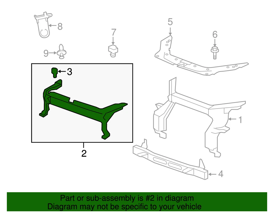 Genuine GM Front Bumper Fascia Upper Support 22971426 - Imagem 3 de 3