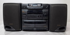 Aiwa CA-DW400U Boom Box CD Dual Cassette Tuner Stereo Component