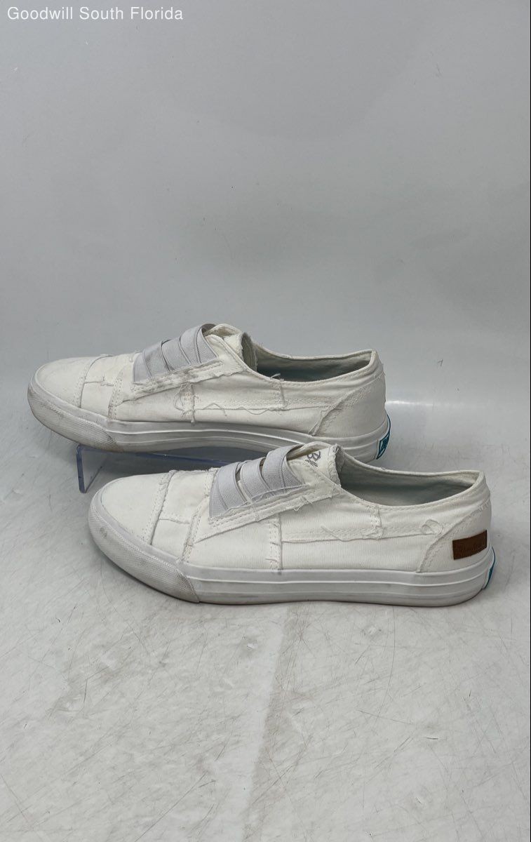 Blowfish Malibu Womens Marley White Slip-On Low Top Sneakers Shoes Size 8