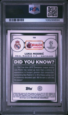 2022-23 Topps Merlin Chrome UEFA UCC Luka Modric /10 Red Refractor