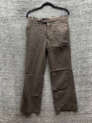 Vintage Yves Saint Laurent Straight-Leg Casual Trousers Brown Women's Size 29x30