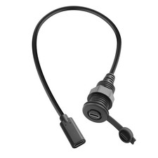 QIANRENON 10Gbps USB C Female to Threaded Fixed Mount Waterproof Black