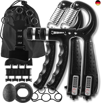 7 PCS Griffkraft Trainer Set, 2 verstellbare Handtrainer Unterarm trainer, 1