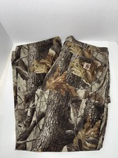 VTG B158 CMO Carhartt Realtree Hardwoods Camo Carpenter Pants Dungaree Fit 42x30