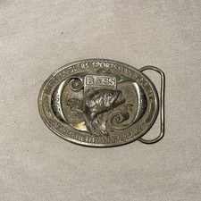 VTG Bass Angler Sportsman Society 20th Anniversary Belt Buckle 1987 Ltd Edition