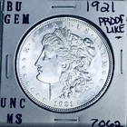 1921 BU GEM MORGAN SILVER DOLLAR UNC MS+++ U.S. MINT RARE COIN 7062