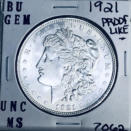 1921 BU GEM MORGAN SILVER DOLLAR UNC MS+++ U.S. MINT RARE COIN 7062