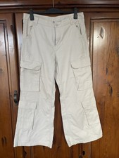 H & M Divided Pants Women’s 42 Wide Leg Cargo High Rise Baggy Street