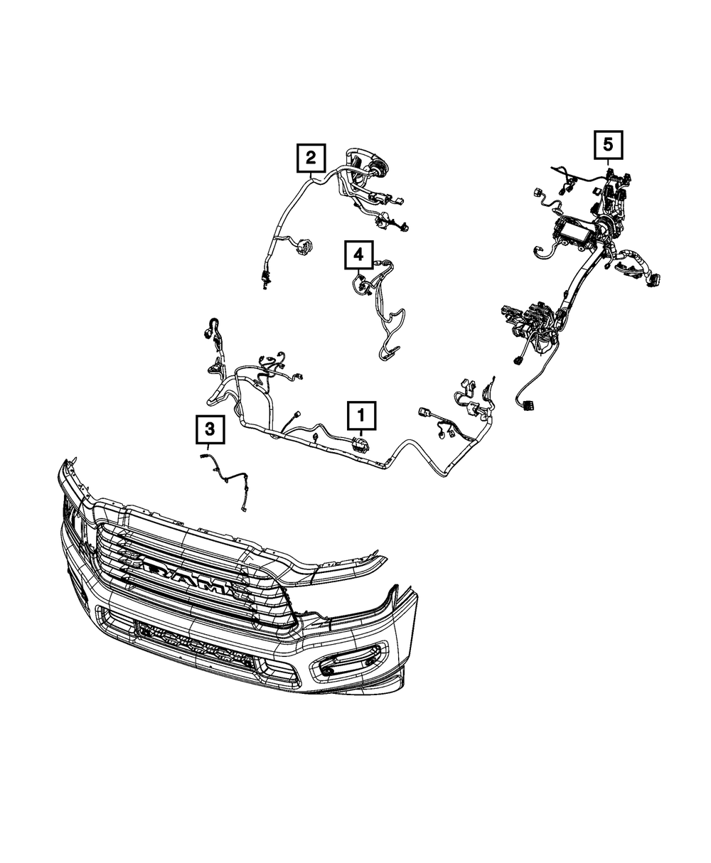 Genuine Mopar Dash Right Wiring 68519193AB