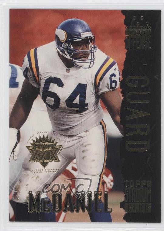 Randall McDaniel #103 Football Cards 1994 Stadium Club Super Teams Super Bowl trading card — raw and PSA graded price guide
