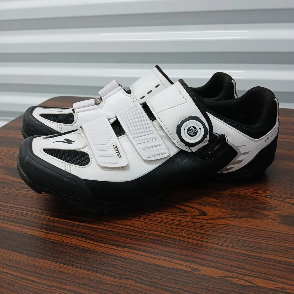 Zapatillas de ciclismo Specialized Comp MTB blancas Boa con tacos Shimano para hombre 42 Foto 3 de 4
