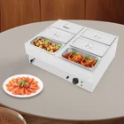 Food Warmer 6 Pans Electric Catering Warming Container with Lids for Restaurant