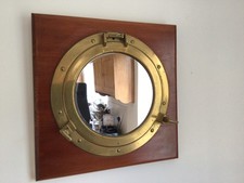 Nautical Porthole Mirror in brass. Fantastic wall decor with maritime theme. 
