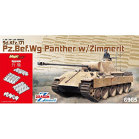 Pz.Bef.Wg.Panther W/Zimmerit Kit 1:35 Dragon Kit Mezzi Militari -D- Neues Modell