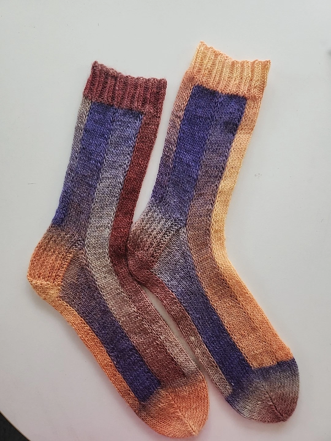 Hand Knitted Wool Socks Size 8-10 #148