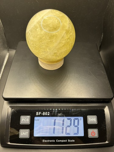 Citrine Crystal Sphere Yellow Quartz 1129g Healing Decor Stone Statement Collect - Picture 9 of 10