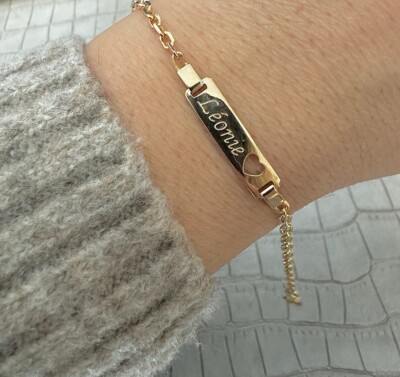 Bracelet Identité Bixente Plaqué Or Jaune - 40480181607R00 * Marc Orian Bijouter