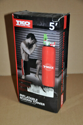 TKO Max Power Aufblasbar Boxen Tower 5 feet fuß + Pumpe rot-schwarz