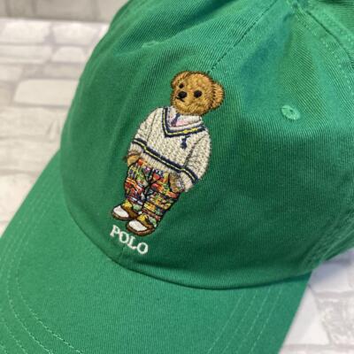 【新品】ラルフローレンRALPH LAUREN キャップ　ベア　緑 POLO RALPH LAUREN ポロ ラルフ ローレン ベア ツイル ボール