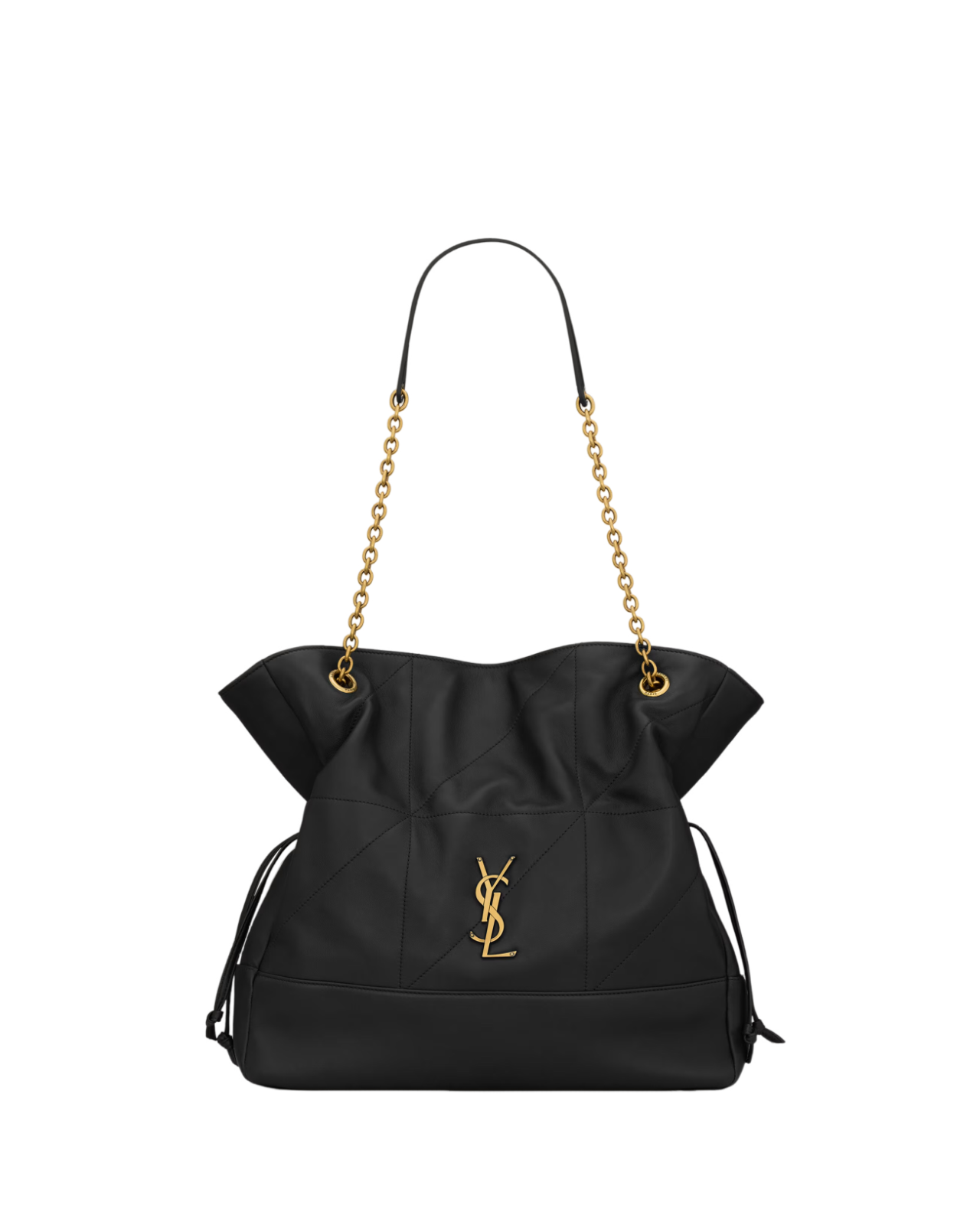 SAINT LAURENT Jamie Large Shopping Black Leather Shoulder Bag New