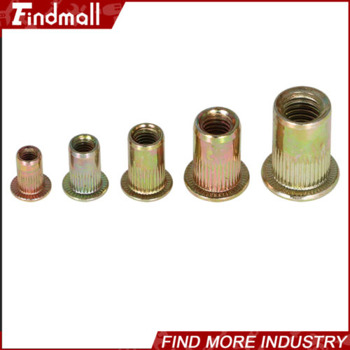 Findmall 300er Pack Zink Stahl Nietmuttern Kit 150 Stck. Metrisch & 150 Stck. SAE Nietmutter - Bild 7 von 8