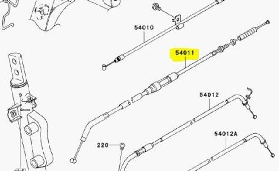 Kawasaki OEM Replacement Clutch Cable 07-18 VN900 Vulcan Custom