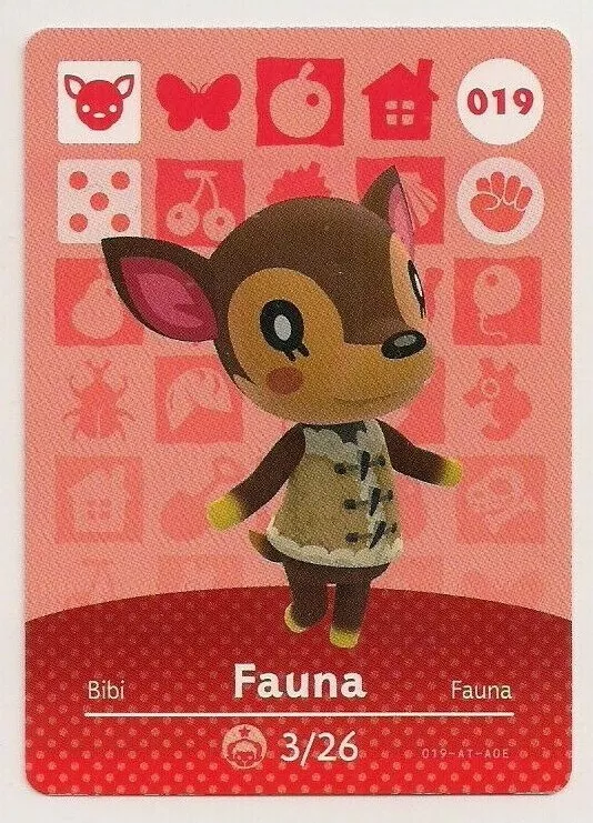 019 Fauna Carta Amiibo Animal Crossing The New Horizons