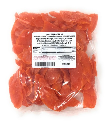 Dried Mango Slices, 2 lbs. ~ YANKEETRADERS® Brand ~ FREE SHIPPING - Picture 2 of 3