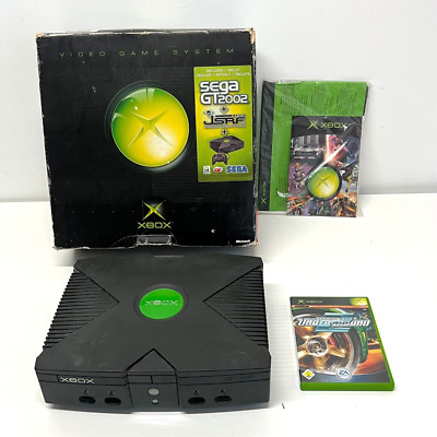 Tested   - Xbox Classic Video Game System With Box, Manual & Game