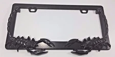 Black 3D Scorpion License Plate Frame (Metal)