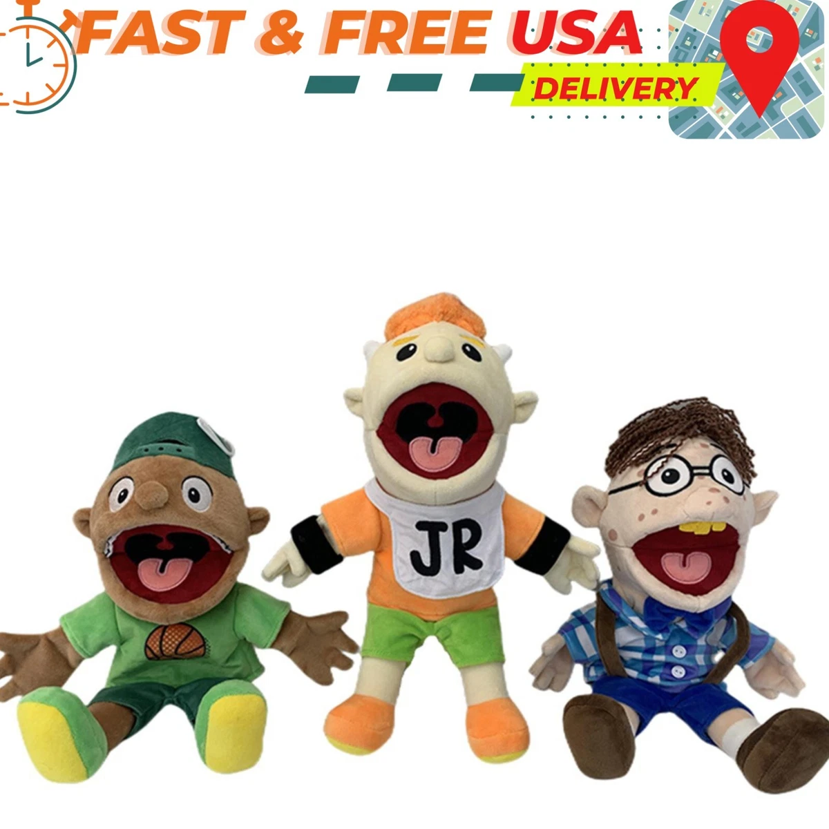 Jeffy Puppet - Cheap Hand Sml Plush Toy Stuffed Doll for Kids - Birthday  Gift🎁