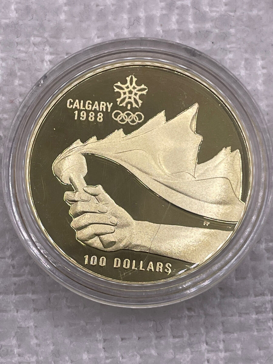 1987 Royal Canadian Mint Canada Gold Proof $100 Calgary 1987 Royal Canadian Mint Canada Gold Proof $100 Calgary