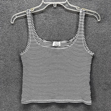 Zara Trafaluc Top Girls Junior Medium Blue White Stripes Stretch Tank